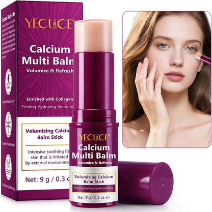 Calcium Smooth Volume Multi Balm, Calcium anti Aging Multi Balm Stick, Collagen Moisturing Wrinkle Core Stick Anti-Aging, Hydrating, Lifting Cream, Skincare for Eyes, Face & Neck (1)